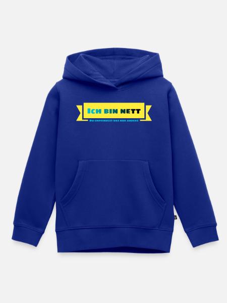Lustiges design - Kinder Premium Organic Hoodie - Royalblau
