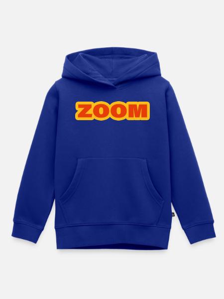 ZOOM - Kinder Premium Organic Hoodie - Royalblau