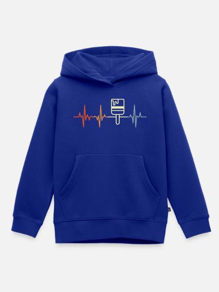 Maler Lackierer Herzlinie - Kinder Premium Organic Hoodie - Royalblau