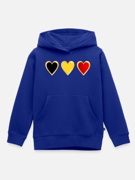 Belgium Heart - Kinder Premium Organic Hoodie - Royalblau