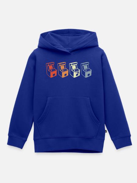 Retro 80er Arcade Gaming - Kinder Premium Organic Hoodie - Royalblau