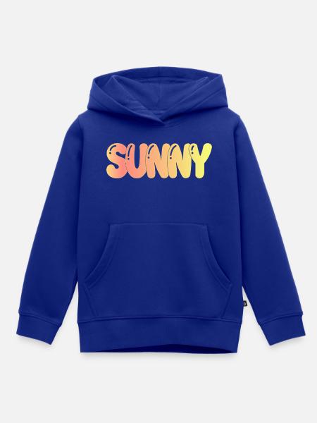 Sunny Retro Gradient - Kinder Premium Organic Hoodie - Royalblau