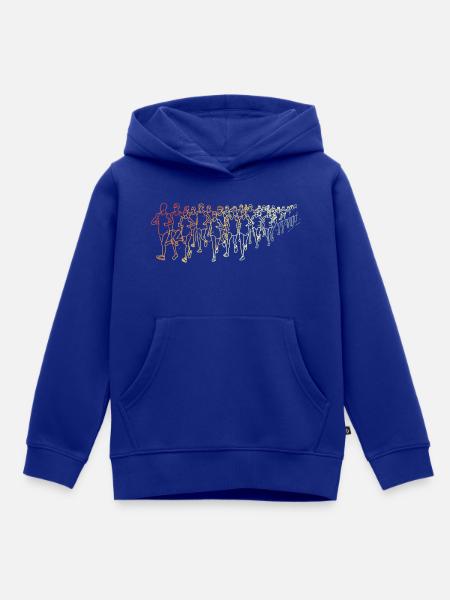 Läufer Retro-Stil - Kinder Premium Organic Hoodie - Royalblau