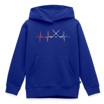 Herzlinie Eishockey - Kinder Premium Organic Hoodie - Royalblau - Vorne - AI Model Kid Male (0cm)