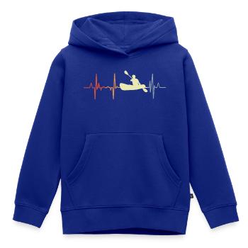 Rudern Pulsschlag Retro - Kinder Premium Organic Hoodie - Royalblau - Vorne - AI Model Kid Male (0cm)