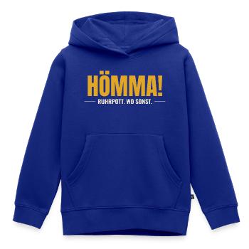 Hömma! Ruhrpott. Wo sonst. - Kinder Premium Organic Hoodie - Royalblau - Vorne - AI Model Kid Male (0cm)