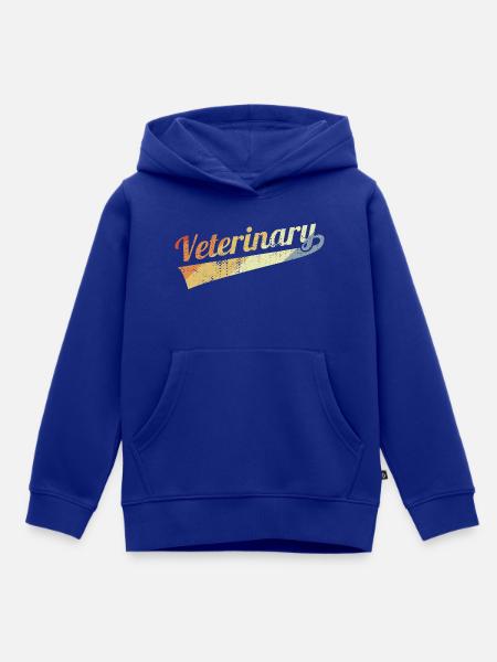 Tierarzt Retro Farbverlauf Logo - Kinder Premium Organic Hoodie - Royalblau