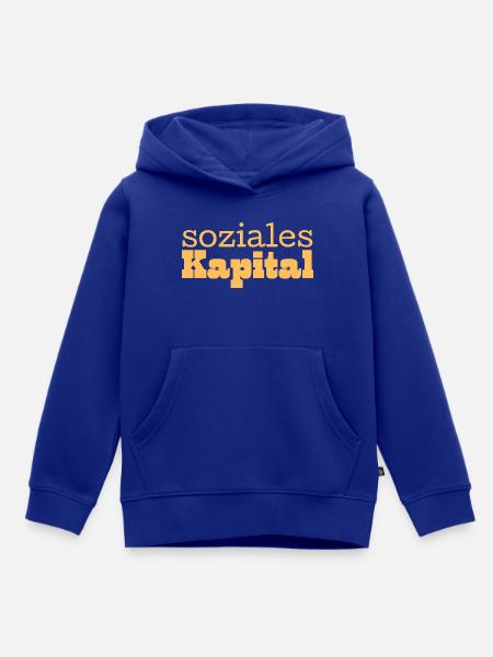 Soziales Kapital gelb - Kinder Premium Organic Hoodie - Royalblau