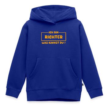 Geschenk für Richter - Kinder Premium Organic Hoodie - Royalblau - Vorne - AI Model Kid Male (0cm)