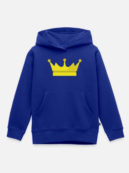 Krone - Kinder Premium Organic Hoodie - Royalblau