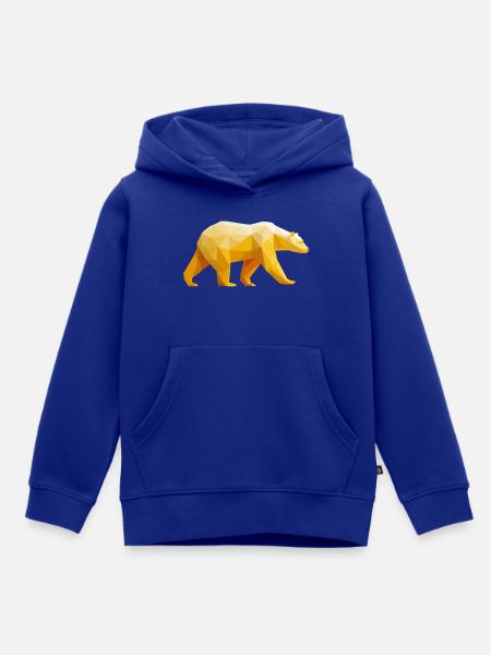 Polar Bär Polygon Eisbär Winter - Kinder Premium Organic Hoodie - Royalblau