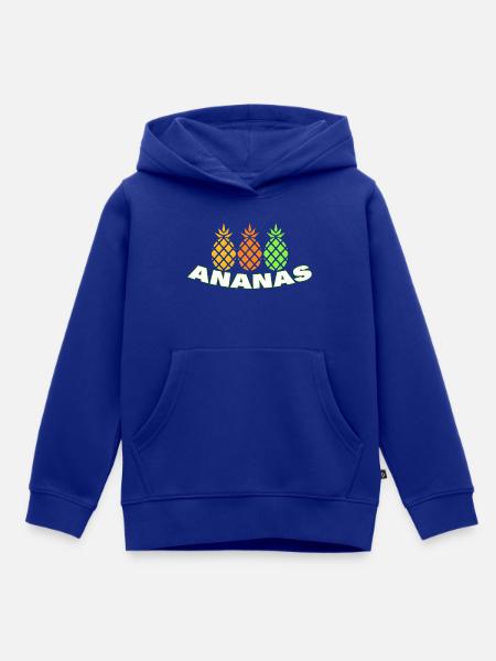ANANAS - Kinder Premium Organic Hoodie - Royalblau
