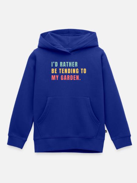 Gartenarbeit - Kinder Premium Organic Hoodie - Royalblau
