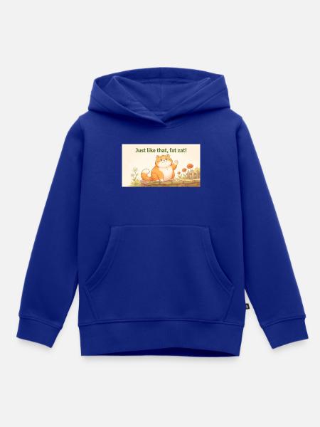 GENAU WIE DIESE FETTE KATZE - Kinder Premium Organic Hoodie - Royalblau