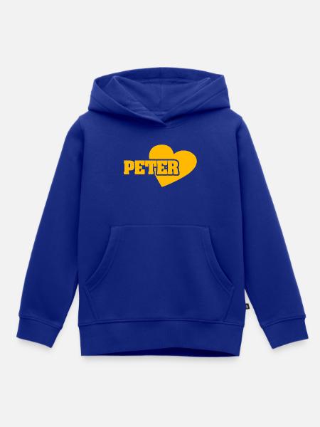 Peter als Love - Kinder Premium Organic Hoodie - Royalblau