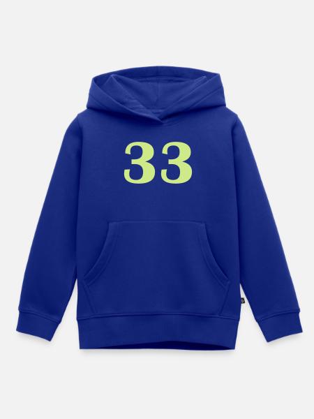 33- - Kinder Premium Organic Hoodie - Royalblau
