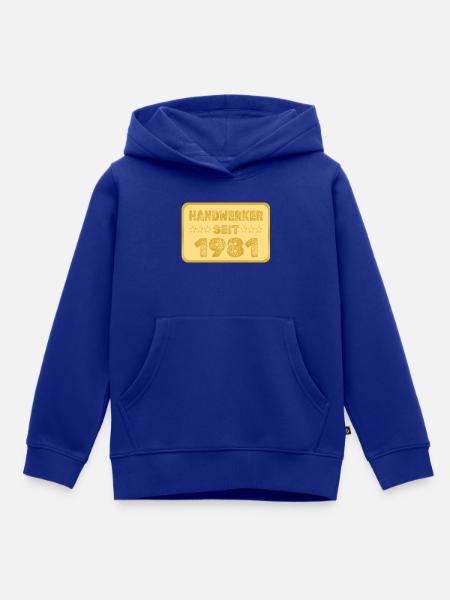 1981 - Kinder Premium Organic Hoodie - Royalblau