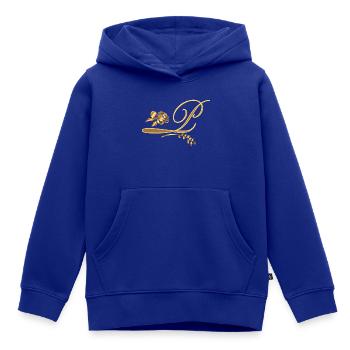 Initiale P mit Rose - Kinder Premium Organic Hoodie - Royalblau - Vorne - AI Model Kid Male (0cm)