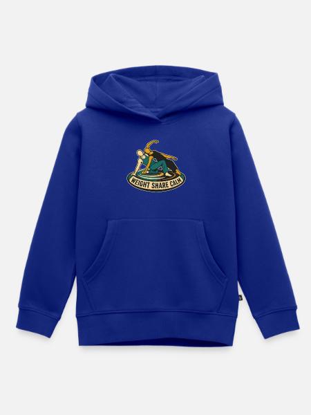WEIGHT SHARE CALM - Kinder Premium Organic Hoodie - Royalblau