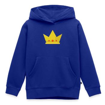 Krone - Kinder Premium Organic Hoodie - Royalblau - Vorne - AI Model Kid Male (0cm)