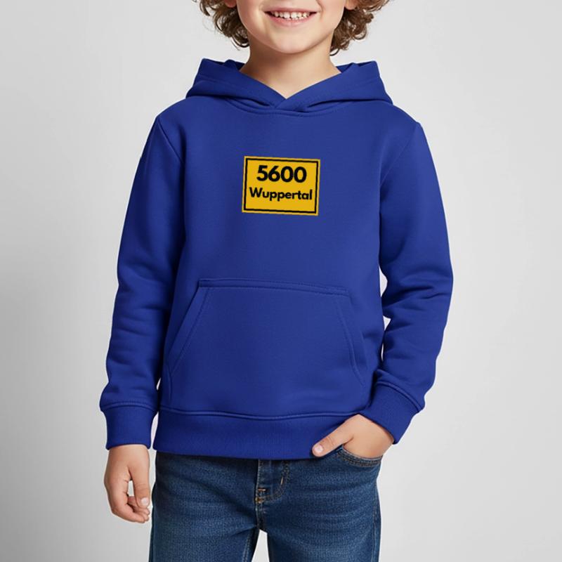 OLD POSTCODE POSTCODE RETRO 5600 WUPPERTAL BERGISH Kids Premium Organic Hoodie