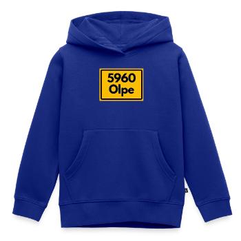 ALTE POSTLEITZAHL PLZ RETRO 5960 OLPE - Kinder Premium Organic Hoodie - Royalblau - Vorne - AI Model Kid Male (0cm)