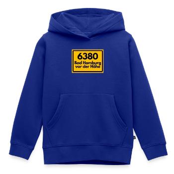 ALTE POSTLEITZAHL PLZ 6380 BAD HOMBURG VOR D HÖHE - Kinder Premium Organic Hoodie - Royalblau - Vorne - AI Model Kid Male (0cm)