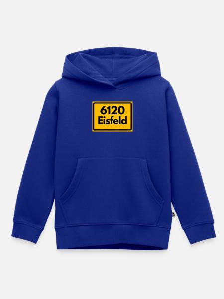 Alte Postleitzahl 6120 Eisfeld | DDR - Kinder Premium Organic Hoodie - Royalblau