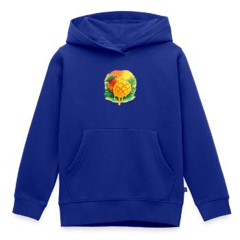 Mango Paradise - Kinder Premium Organic Hoodie - Royalblau - Vorne - AI Model Kid Male (0cm)