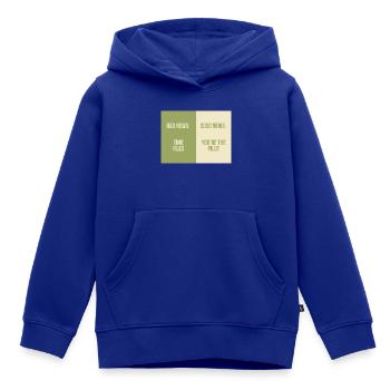 Bad News Good News – Time Flies - Kinder Premium Organic Hoodie - Royalblau - Vorne - AI Model Kid Male (0cm)