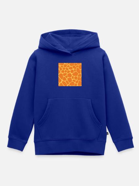 Giraffenmuster - Kinder Premium Organic Hoodie - Royalblau