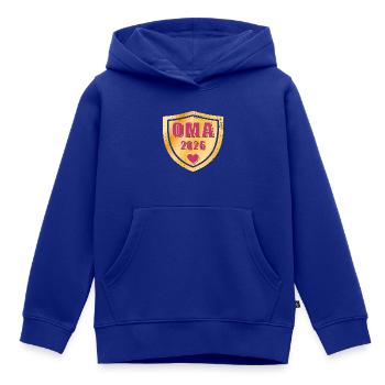 BABY 2026 VERKÜNDEN OMA - Kinder Premium Organic Hoodie - Royalblau - Vorne - AI Model Kid Male (0cm)