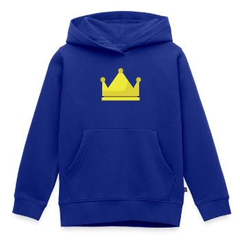 Krone - Kinder Premium Organic Hoodie - Royalblau - Vorne - AI Model Kid Male (0cm)