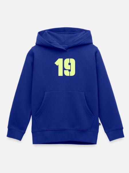 19 - Kinder Premium Organic Hoodie - Royalblau