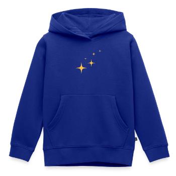 Funkeln - Glitzer - Sterne - Kinder Premium Organic Hoodie - Royalblau - Vorne - AI Model Kid Male (0cm)