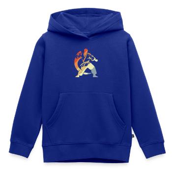 Croquis de Karateka - Sweat Premium à capuche enfant bio - bleu roi - Devant - AI Model Kid Male (0cm)
