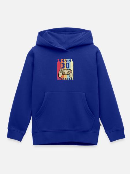Level 30 Vollständiges 30-jähriges Jubiläum - Kinder Premium Organic Hoodie - Royalblau