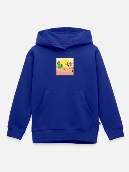 GIRAFFE WÜSTE - Kinder Premium Organic Hoodie - Royalblau