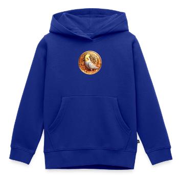 Medaille (01) - Kinder Premium Organic Hoodie - Royalblau - Vorne - AI Model Kid Male (0cm)