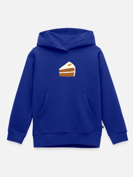 Minimalistische Karottenkuchen-Illustration - Kinder Premium Organic Hoodie - Royalblau