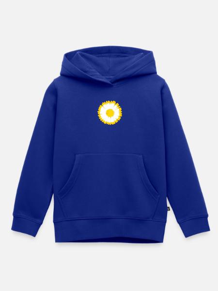 Daisy Sunburst Grafik - Kinder Premium Organic Hoodie - Royalblau