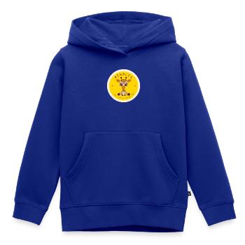 Cute Giraffe in Stamp Motif, Zoo Animal Safari Animal - Kids Premium Organic Hoodie - royal blue - Front - AI Model Kid Male (0cm)