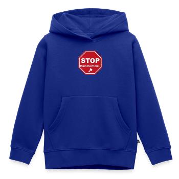stop hammertime - Sweat Premium à capuche enfant bio - bleu roi - Devant - AI Model Kid Male (0cm)