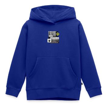 RAIL CROSSING - Kids Premium Organic Hoodie - royal blue - Front - AI Model Kid Male (0cm)