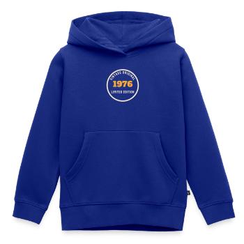 Vintage 1976 Original Limited Edition 50. Geburtst - Kinder Premium Organic Hoodie - Royalblau - Vorne - AI Model Kid Male (0cm)