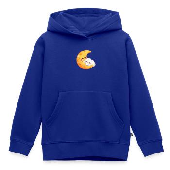 Mondkuscheln im Wolkennest - Kinder Premium Organic Hoodie - Royalblau - Vorne - AI Model Kid Male (0cm)