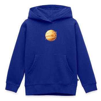 Goldplanet Jupiter Wirbel - Kinder Premium Organic Hoodie - Royalblau - Vorne - AI Model Kid Male (0cm)