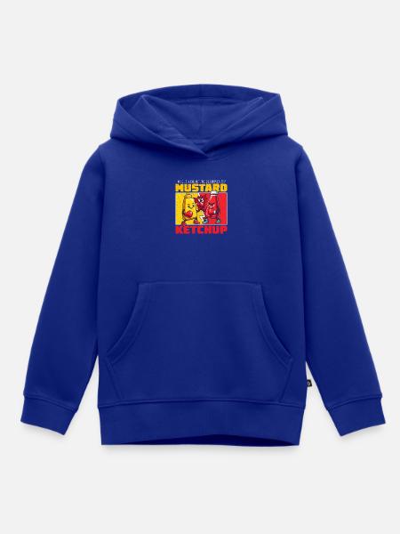 Senf vs Ketchup Bunte Kämpfe - Kinder Premium Organic Hoodie - Royalblau