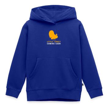 Thanksgiving Gender Reveal Werdende Mutter - Kinder Premium Organic Hoodie - Royalblau - Vorne - AI Model Kid Male (0cm)