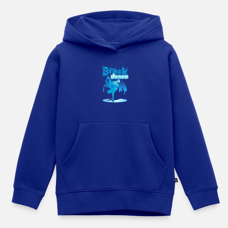 Ville breakdance - Sweat Premium à capuche enfant bio - bleu roi